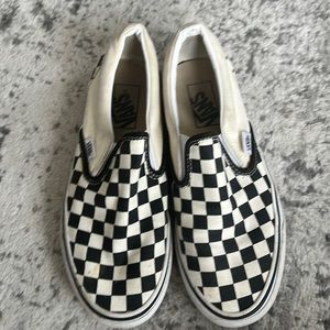 Vans black checkered size 8